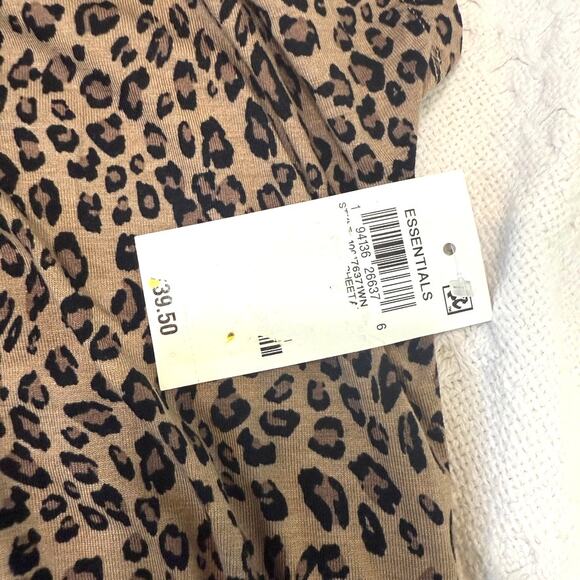 Bar III 3X cheetah print v neck twist front knot cap sleeve top TB 3017 - Picture 8 of 9